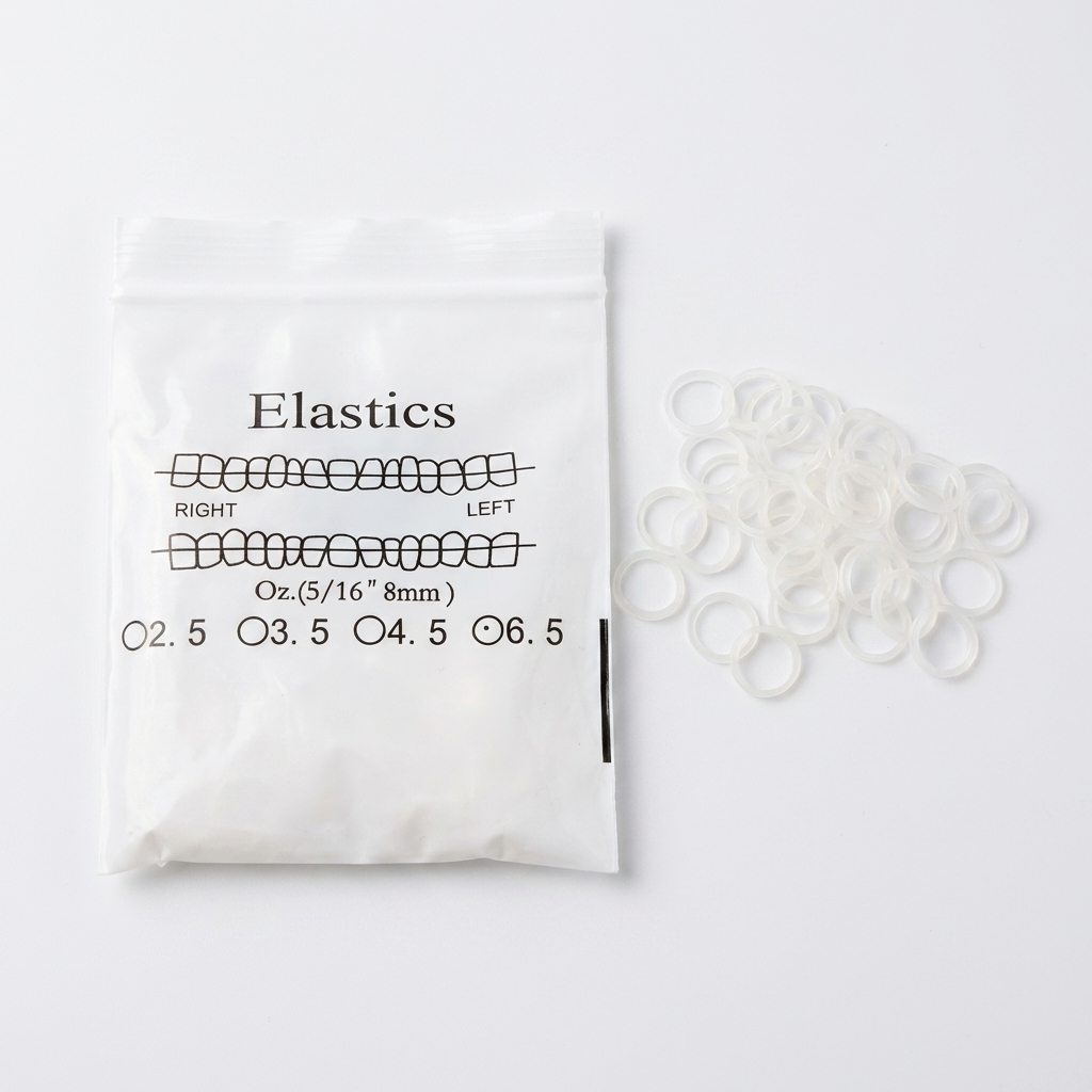 Orthodontic Elastic Rings 100 pcs × 50 Bags – Latex/Silicone, 5000 pcs Total, Multiple Sizes & Forces for Tooth Alignment