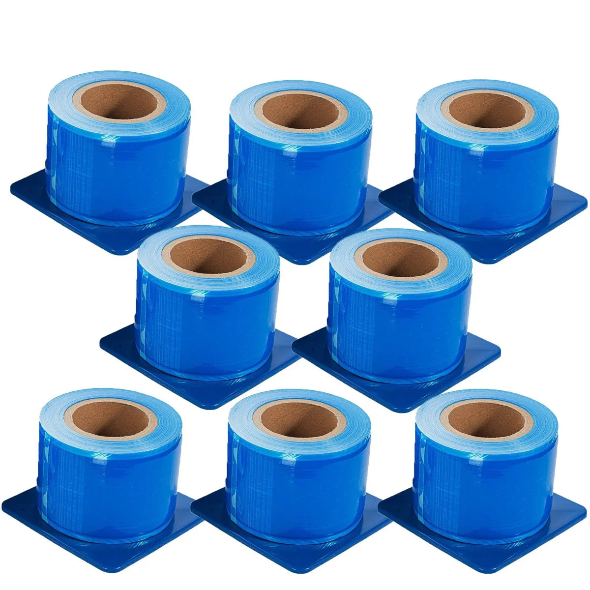 Blue barrier film rolls