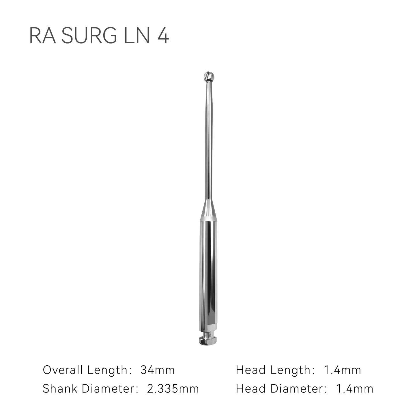 Dental Carbide Burs RA Ball Head (Access Preparation) for low speed latch type 5 pcs/pack