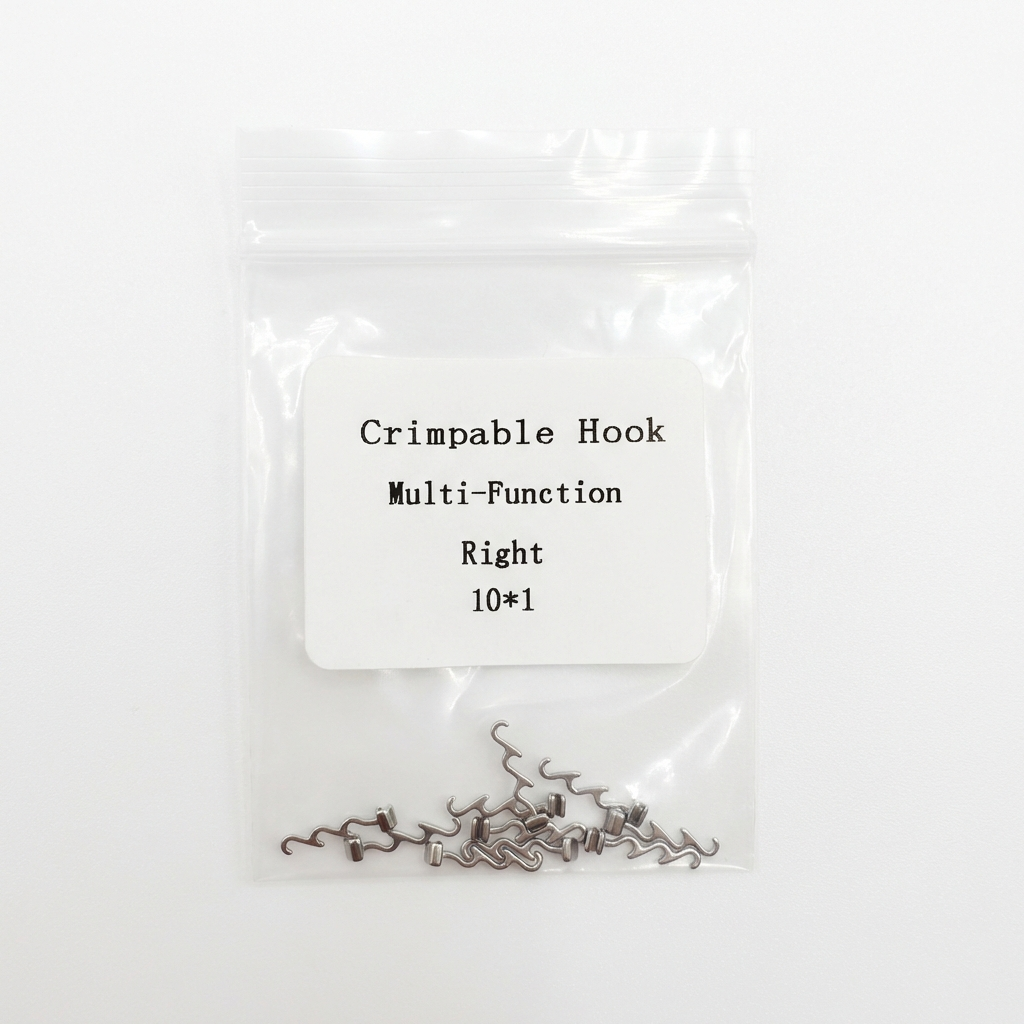 Dental Orthodontic Crimpable Hooks Curved Multifunction 10 pcs/pack