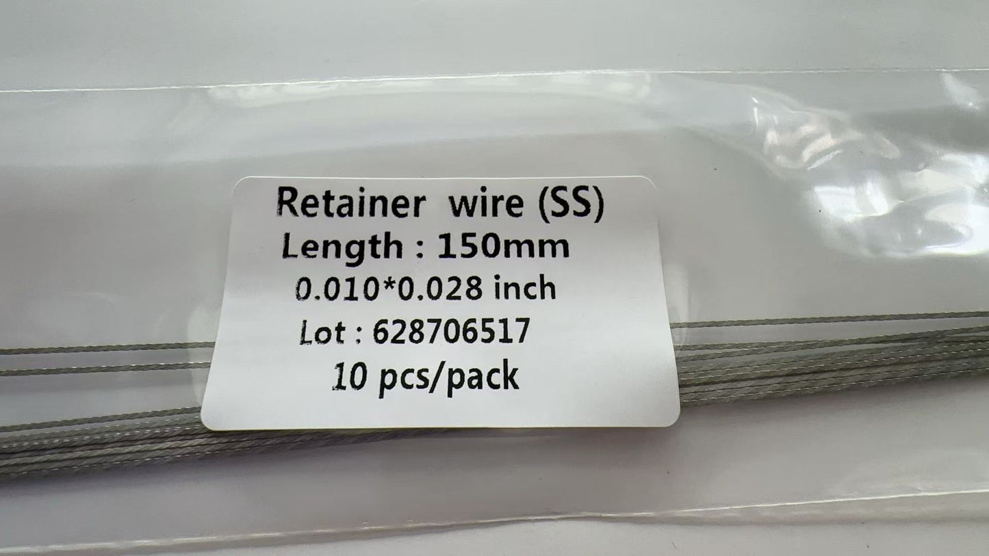 10 pcs Orthodontic Flat Stainless Steel Retainer wire
