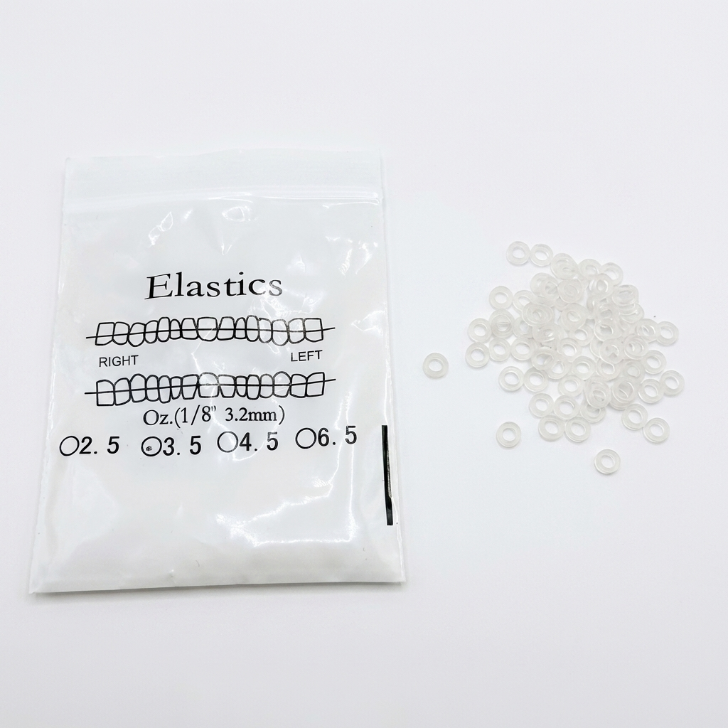 Orthodontic Elastic Rings 100 pcs × 50 Bags – Latex/Silicone, 5000 pcs Total, Multiple Sizes & Forces for Tooth Alignment