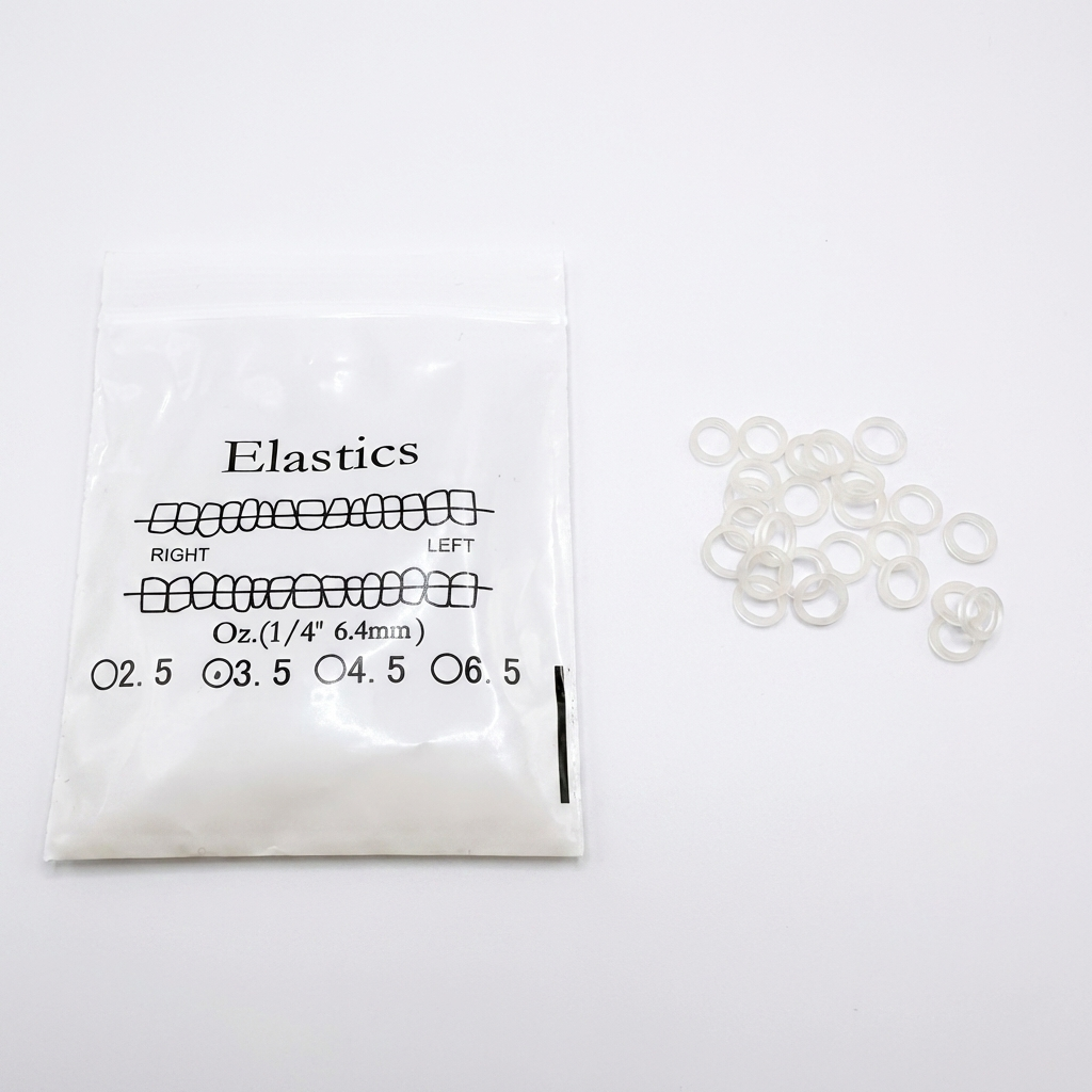 Orthodontic Elastic Rings 100 pcs × 50 Bags – Latex/Silicone, 5000 pcs Total, Multiple Sizes & Forces for Tooth Alignment