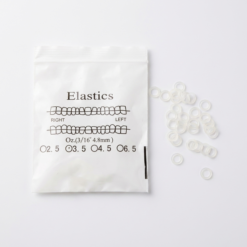 Orthodontic Elastic Rings 100 pcs × 50 Bags – Latex/Silicone, 5000 pcs Total, Multiple Sizes & Forces for Tooth Alignment