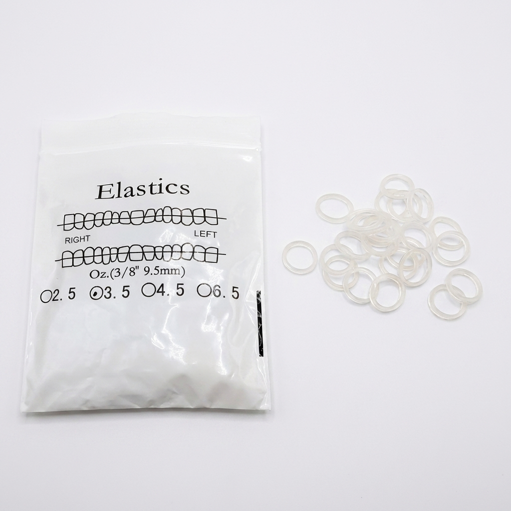Orthodontic Elastic Rings 100 pcs × 50 Bags – Latex/Silicone, 5000 pcs Total, Multiple Sizes & Forces for Tooth Alignment