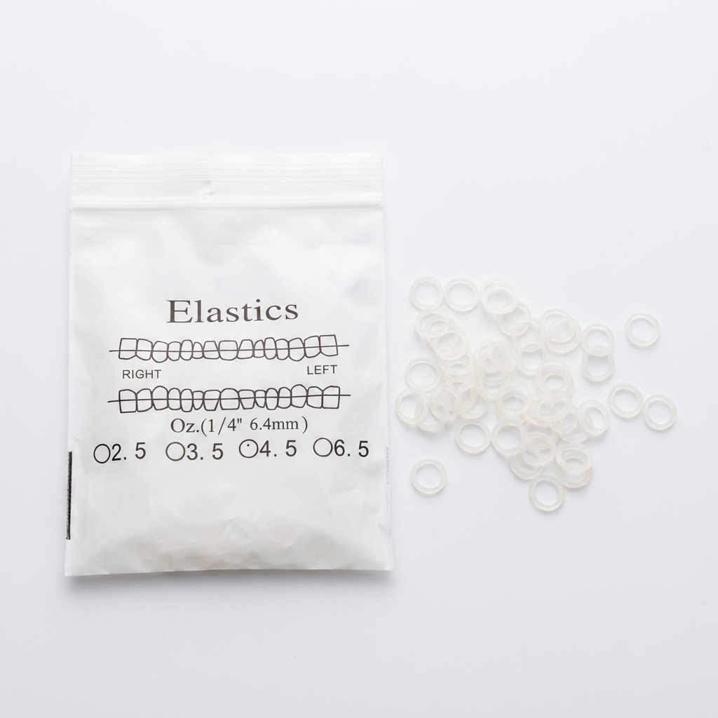 Orthodontic Elastic Rings 100 pcs × 50 Bags – Latex/Silicone, 5000 pcs Total, Multiple Sizes & Forces for Tooth Alignment