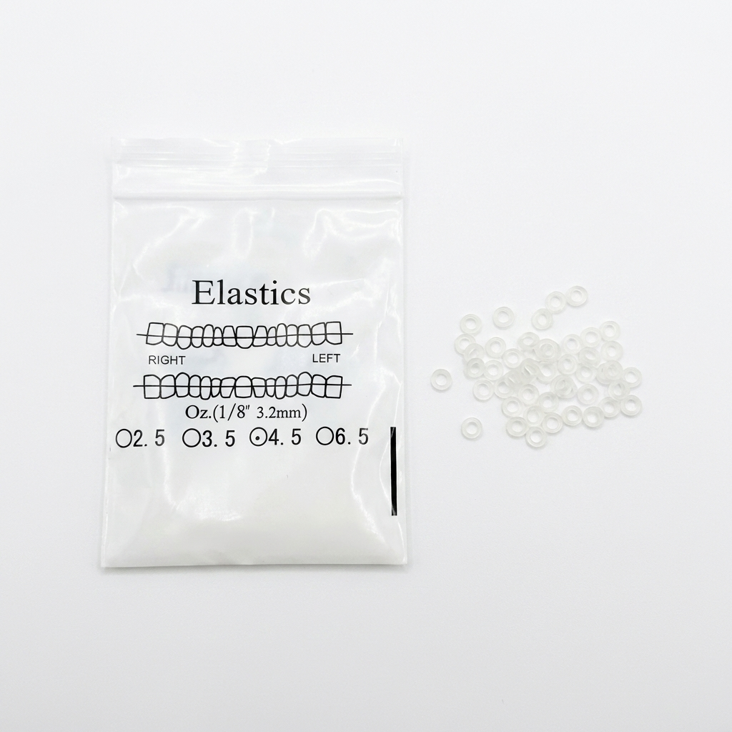 Orthodontic Elastic Rings 100 pcs × 50 Bags – Latex/Silicone, 5000 pcs Total, Multiple Sizes & Forces for Tooth Alignment