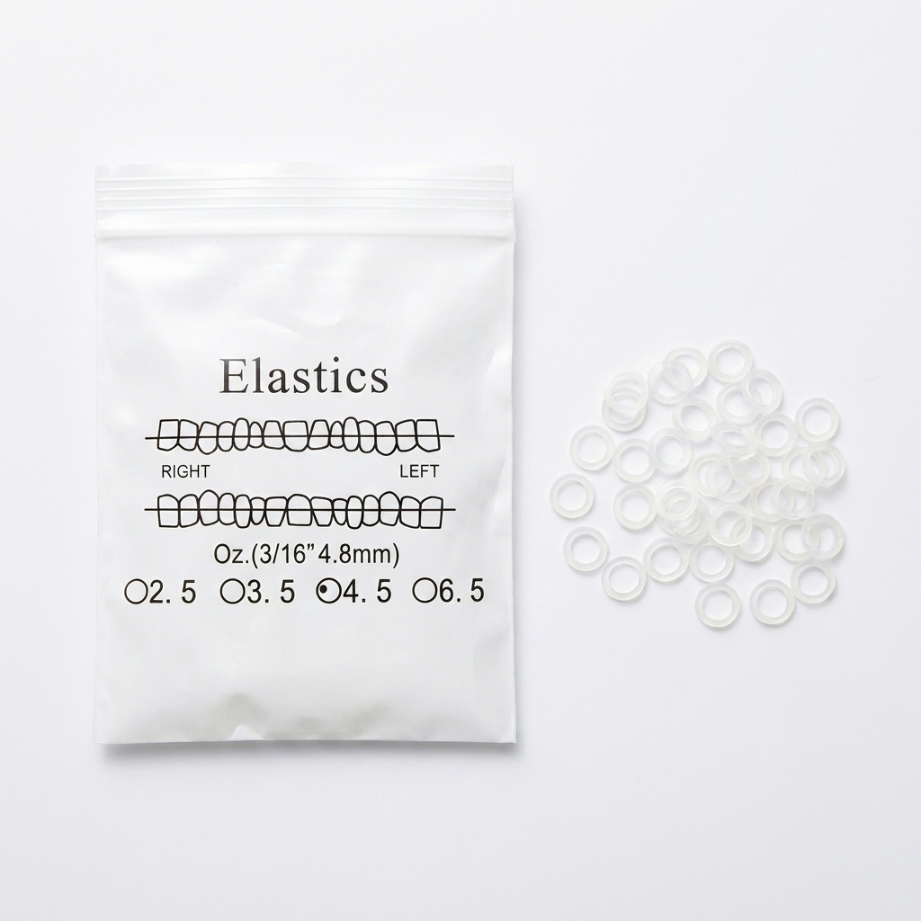 Orthodontic Elastic Rings 100 pcs × 50 Bags – Latex/Silicone, 5000 pcs Total, Multiple Sizes & Forces for Tooth Alignment