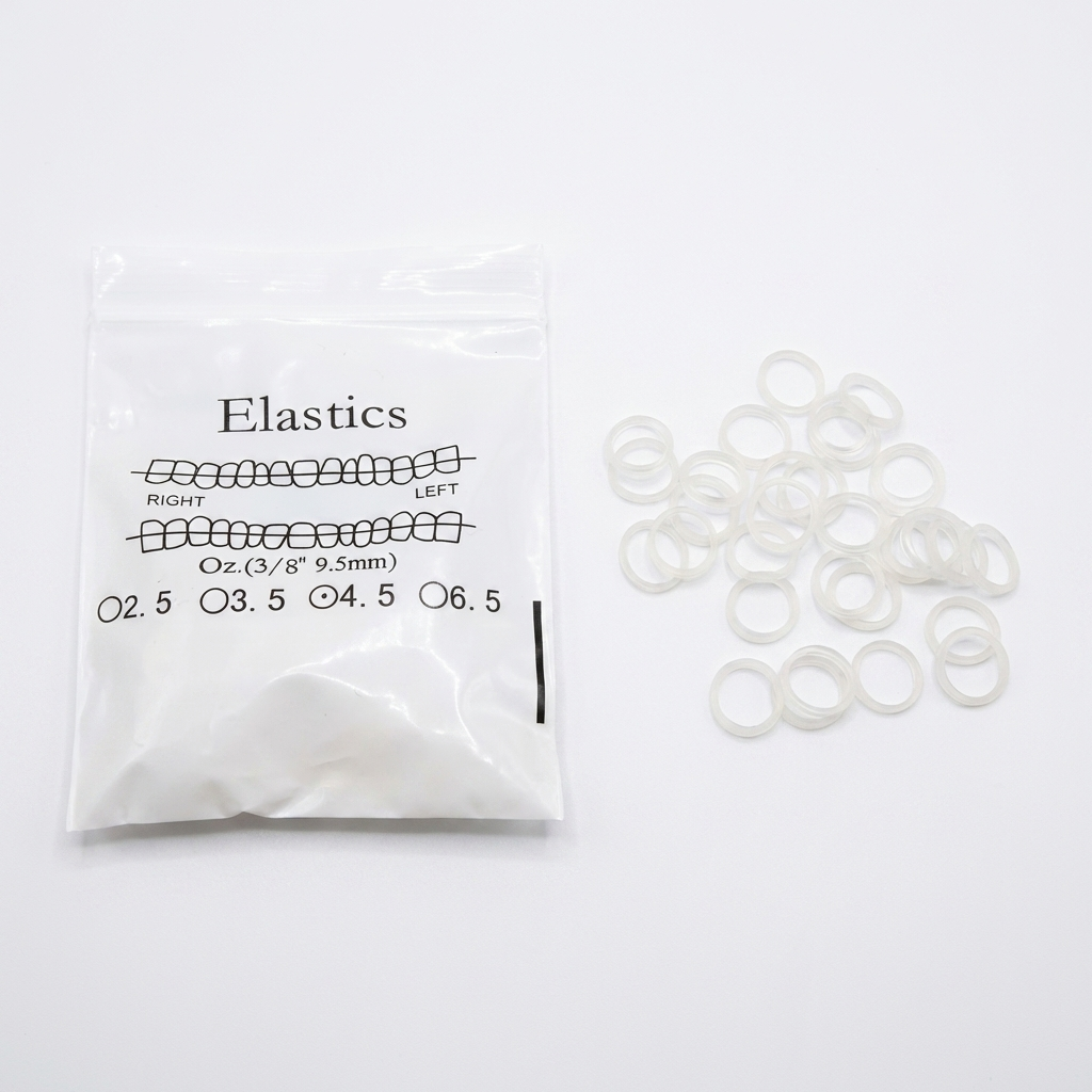 Orthodontic Elastic Rings 100 pcs × 50 Bags – Latex/Silicone, 5000 pcs Total, Multiple Sizes & Forces for Tooth Alignment