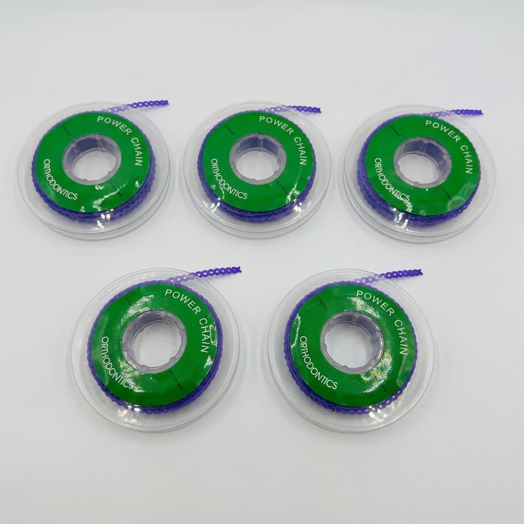 Dental Orthodontic Power Chain – Short & Closed, Multiple Color for Tooth Movement & Space Closure