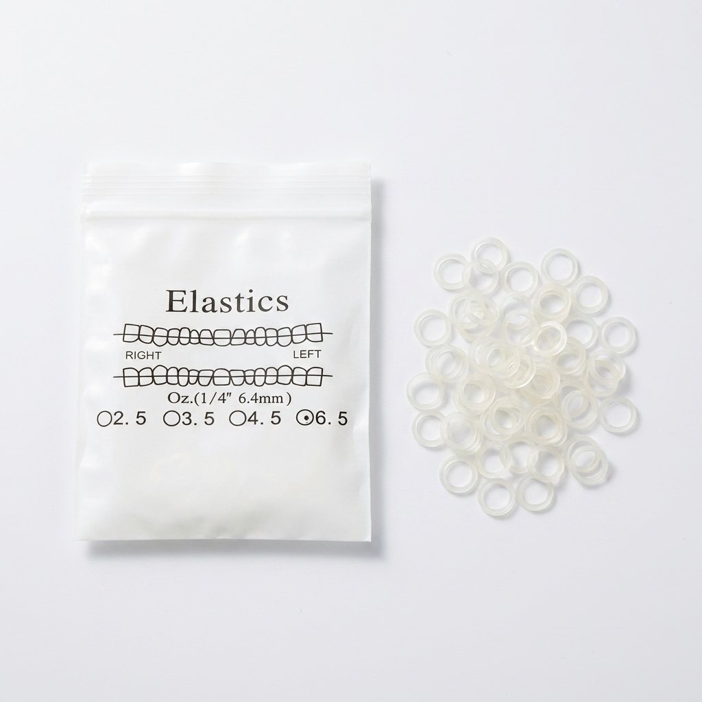 Orthodontic Elastic Rings 100 pcs × 50 Bags – Latex/Silicone, 5000 pcs Total, Multiple Sizes & Forces for Tooth Alignment