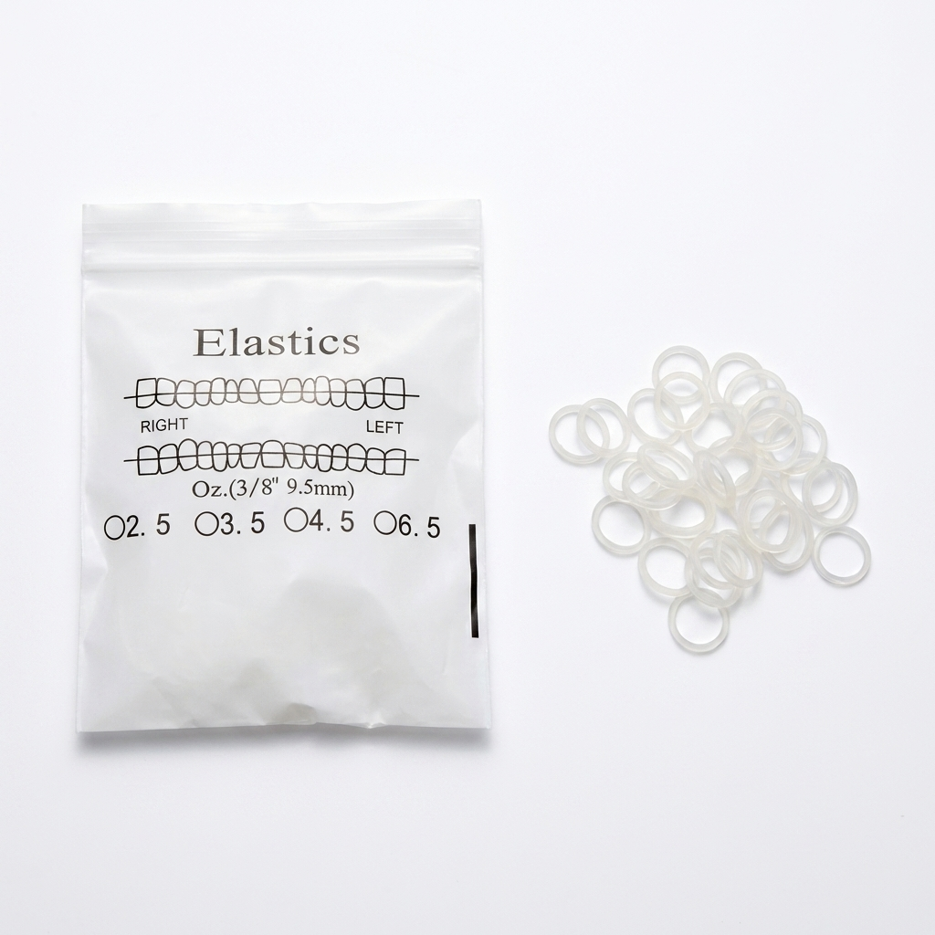 Orthodontic Elastic Rings 100 pcs × 50 Bags – Latex/Silicone, 5000 pcs Total, Multiple Sizes & Forces for Tooth Alignment