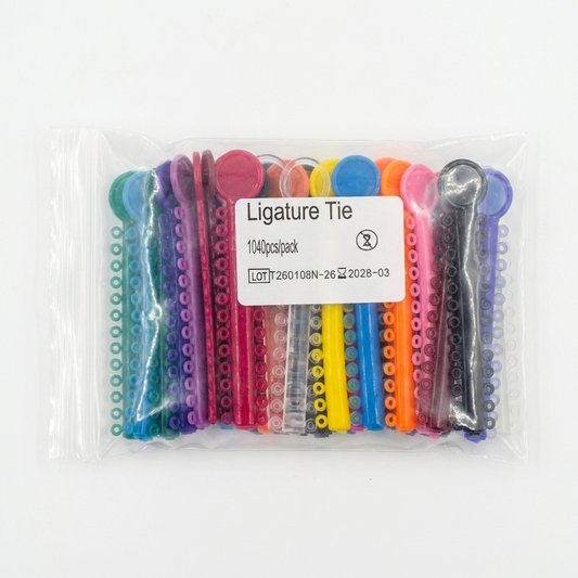 Orthodontic Ligature Ties 1040 pcs – Comfortable, High Elastic, Durable Braces Ties in Gray, Clear, Black, Light Blue & Mixed Colors