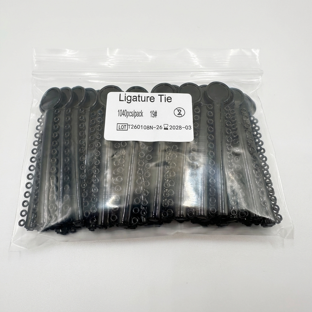 Orthodontic Ligature Ties 1040 pcs – Comfortable, High Elastic, Durable Braces Ties in Gray, Clear, Black, Light Blue & Mixed Colors
