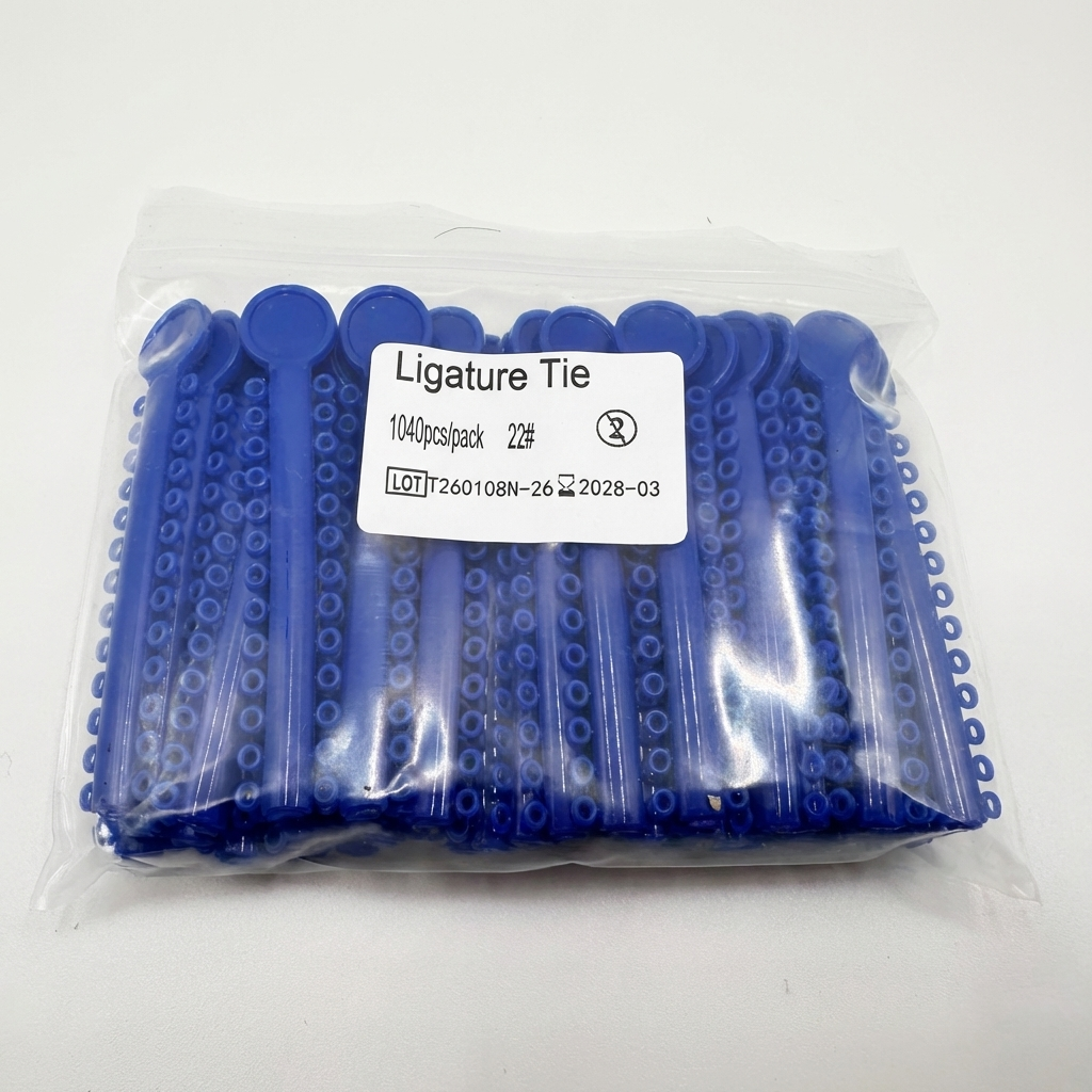 Orthodontic Ligature Ties 1040 pcs – Comfortable, High Elastic, Durable Braces Ties in Gray, Clear, Black, Light Blue & Mixed Colors