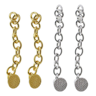 Dental Orthodontic Button Chain 10 pcs – Round Base, Gold & Silver, Flexible Traction for Impacted Cuspids