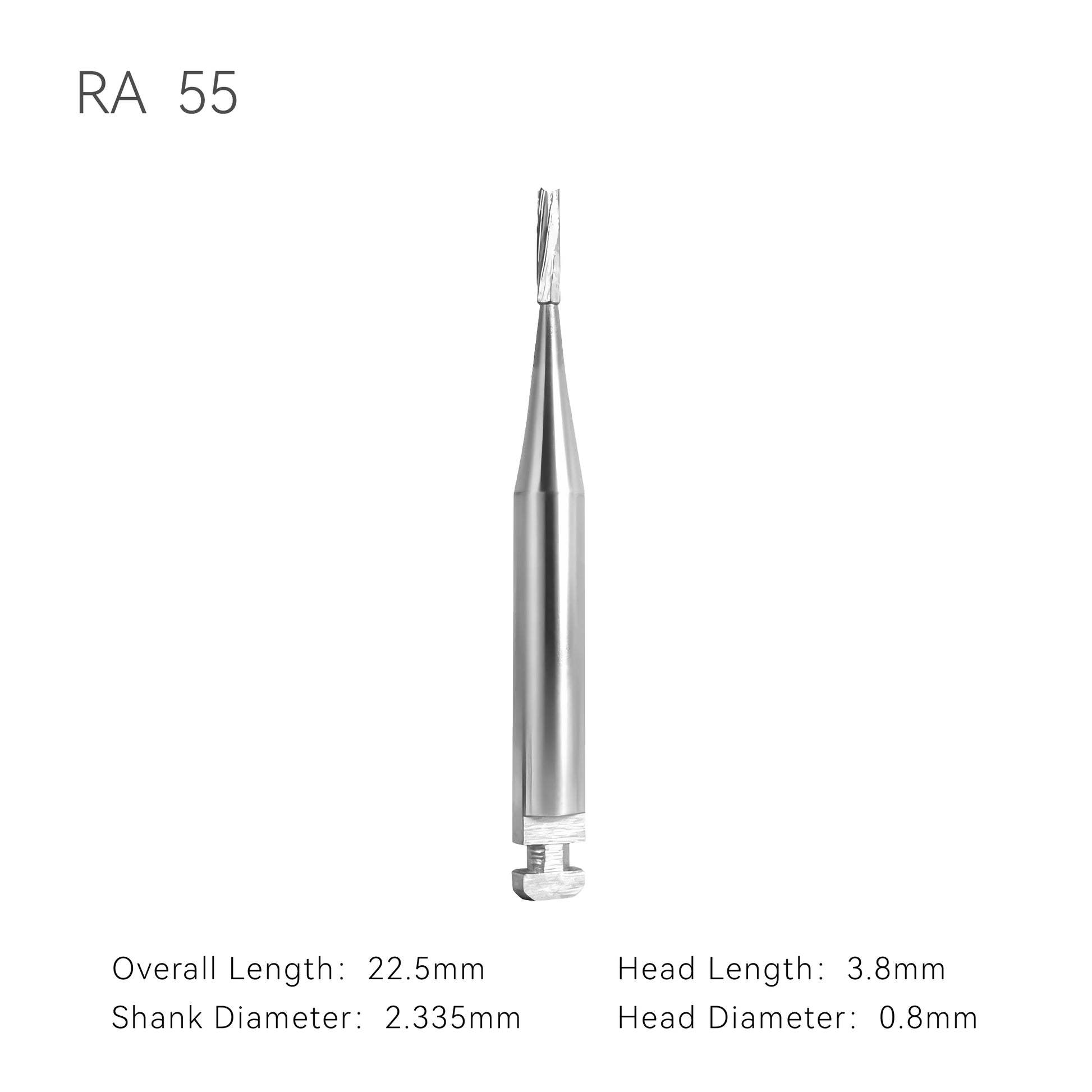 Carbide burs RA55 with dimension