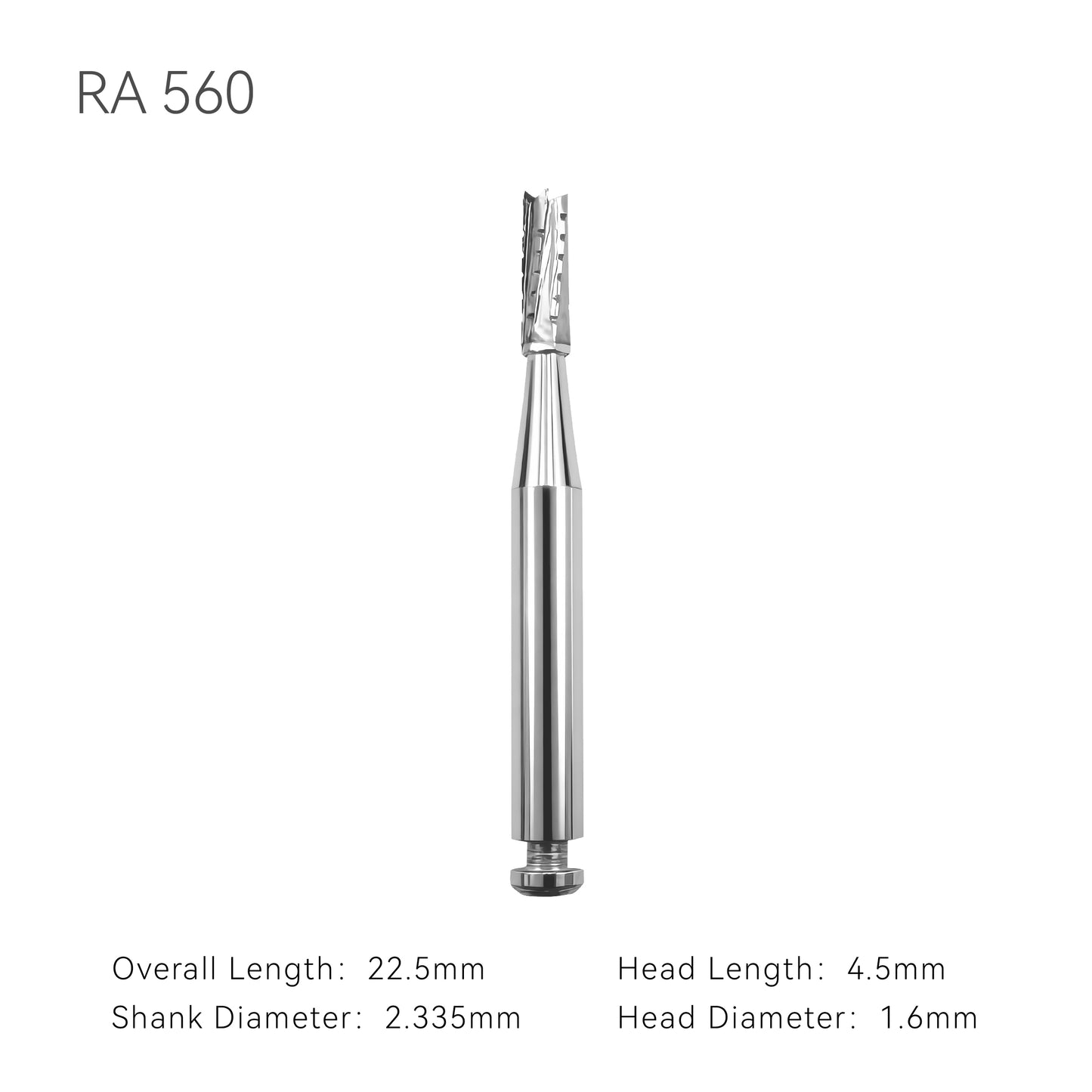 Dental Carbide Burs RA Cylindrical Cross-cut for low speed latch type 5 pcs/pack