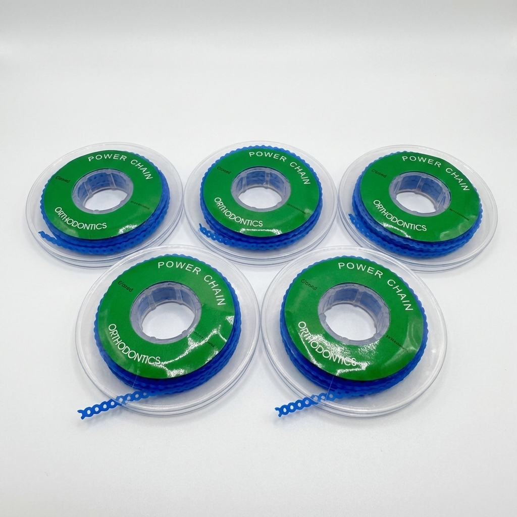 Dental Orthodontic Power Chain – Short & Closed, Multiple Color for Tooth Movement & Space Closure
