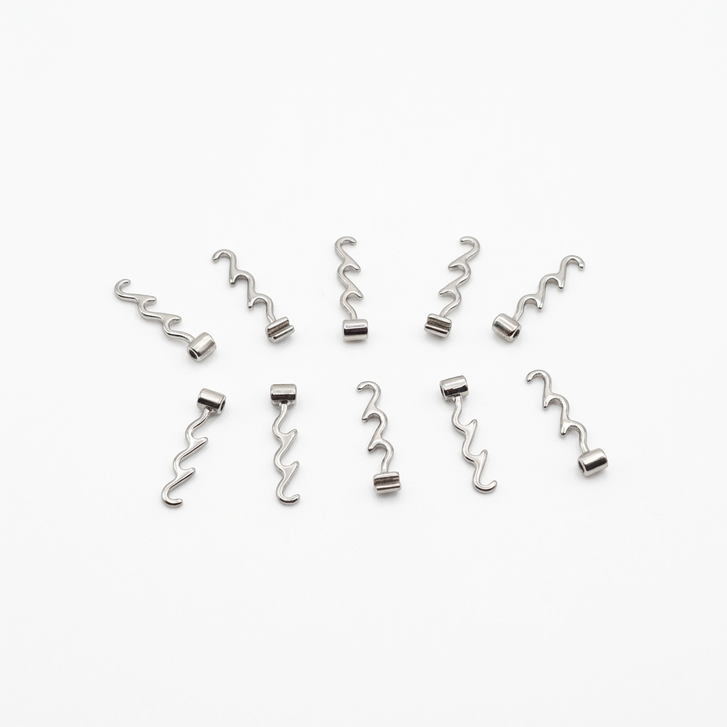 Dental Orthodontic Crimpable Hooks Curved Multifunction 10 pcs/pack