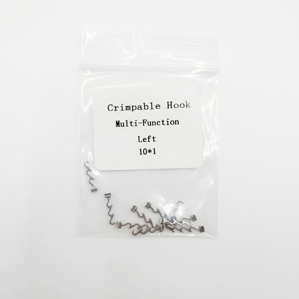 Dental Orthodontic Crimpable Hooks Curved Multifunction 10 pcs/pack