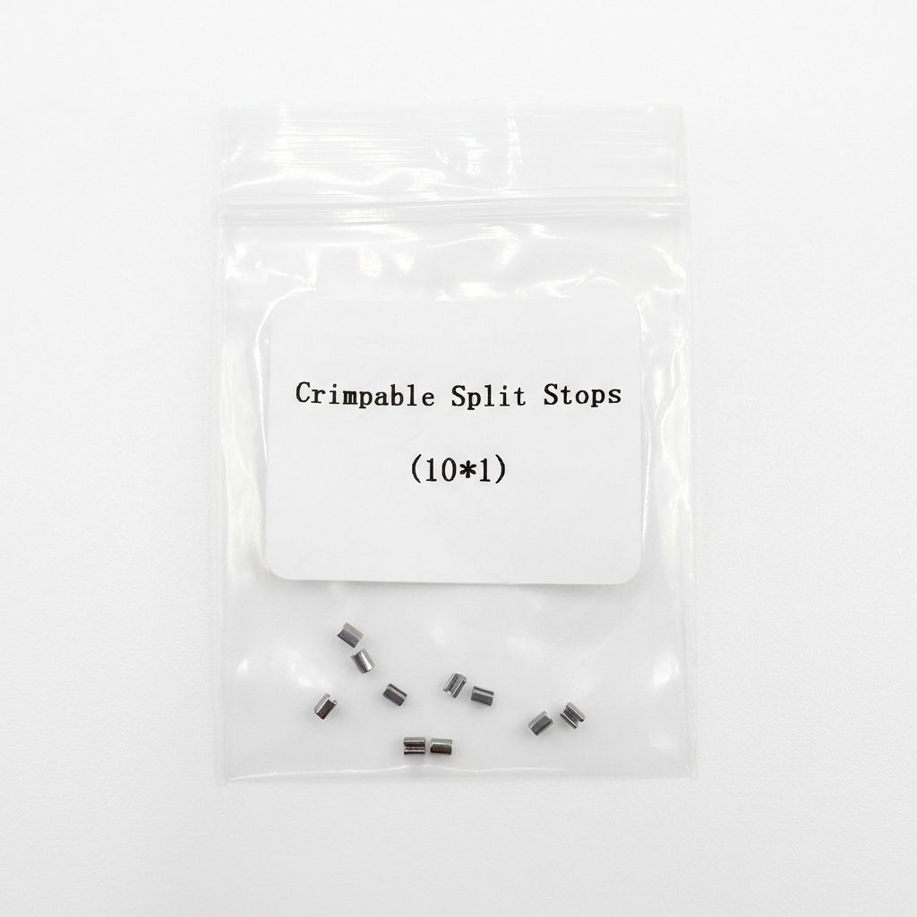 Crimpable split stops 10 pcs