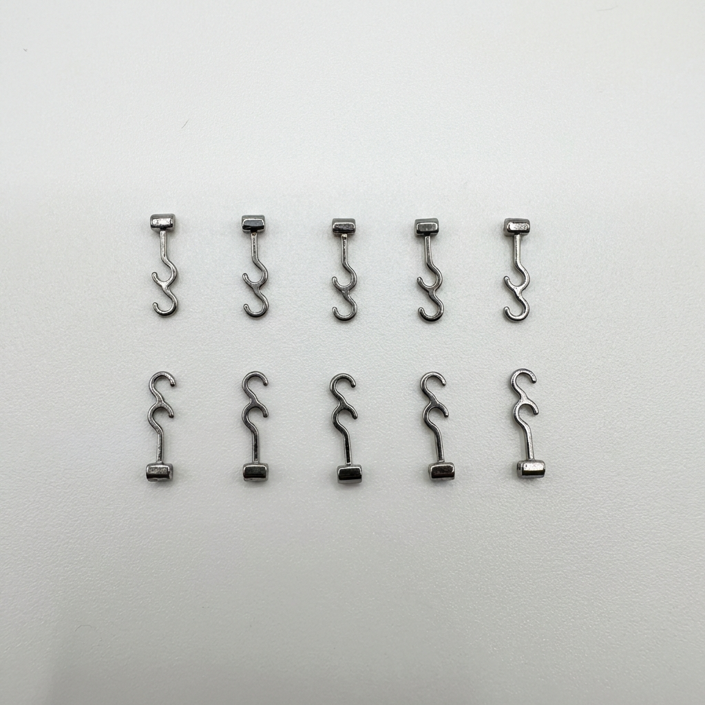 Dental Orthodontic Crimpable Hooks Curved Multifunction 10 pcs/pack