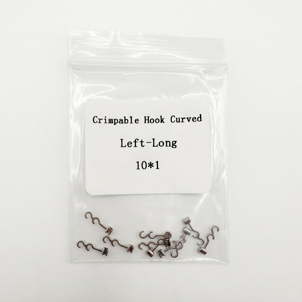Dental Orthodontic Crimpable Hooks Curved Multifunction 10 pcs/pack