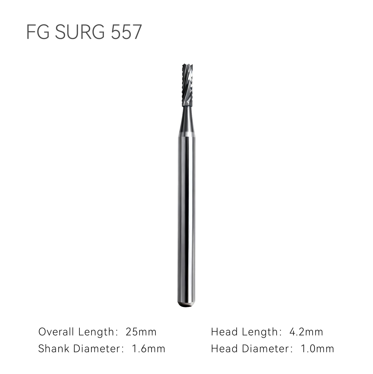 Dental carbide bur FG SURG 557 dimension