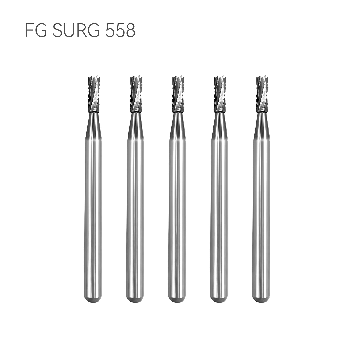 Dental carbide bur FG SURG 558 5 PCS