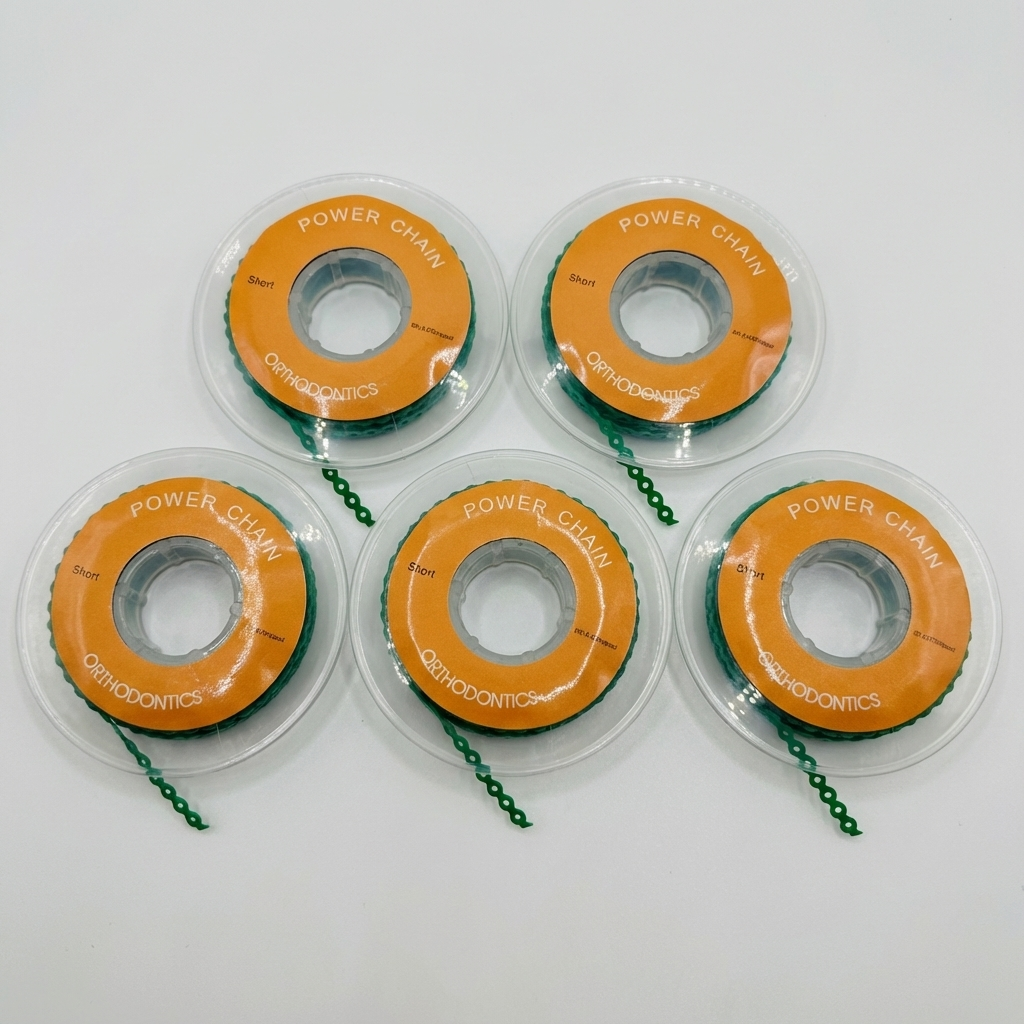 Dental Orthodontic Power Chain – Short & Closed, Multiple Color for Tooth Movement & Space Closure