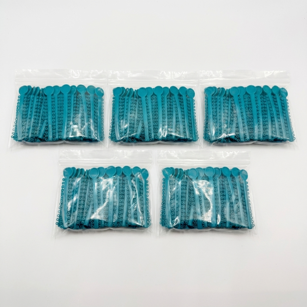 Orthodontic Ligature Ties 1040 pcs – Comfortable, High Elastic, Durable Braces Ties in Gray, Clear, Black, Light Blue & Mixed Colors