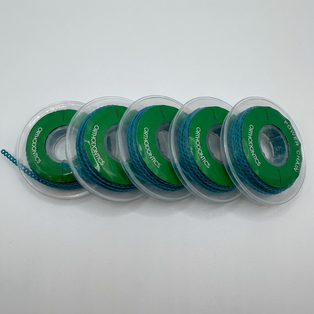 Dental Orthodontic Power Chain – Short & Closed, Multiple Color for Tooth Movement & Space Closure