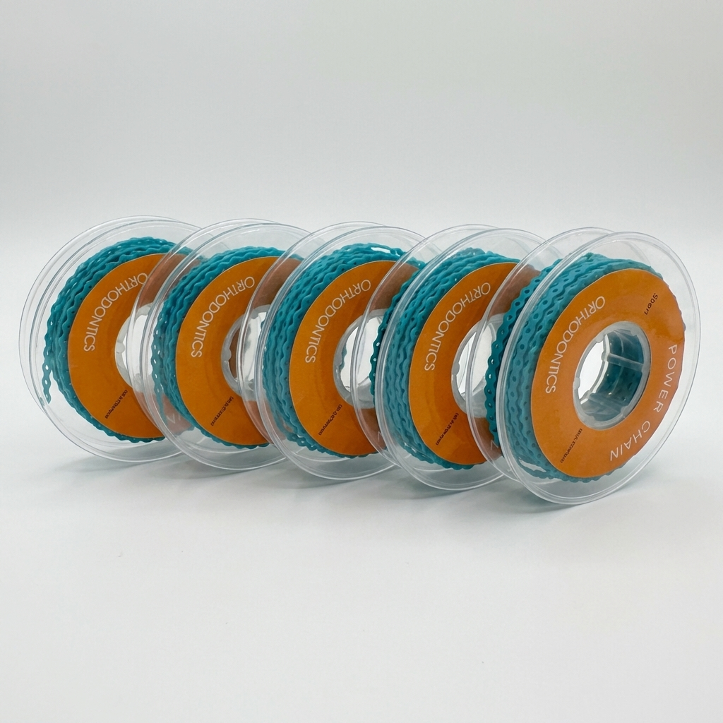 Dental Orthodontic Power Chain – Short & Closed, Multiple Color for Tooth Movement & Space Closure