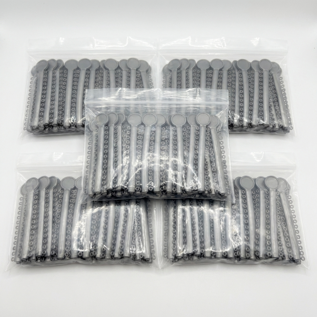 Orthodontic Ligature Ties 1040 pcs – Comfortable, High Elastic, Durable Braces Ties in Gray, Clear, Black, Light Blue & Mixed Colors