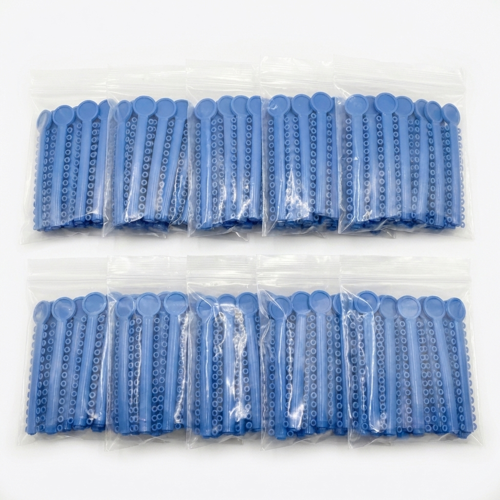 Orthodontic Ligature Ties 1040 pcs – Comfortable, High Elastic, Durable Braces Ties in Gray, Clear, Black, Light Blue & Mixed Colors