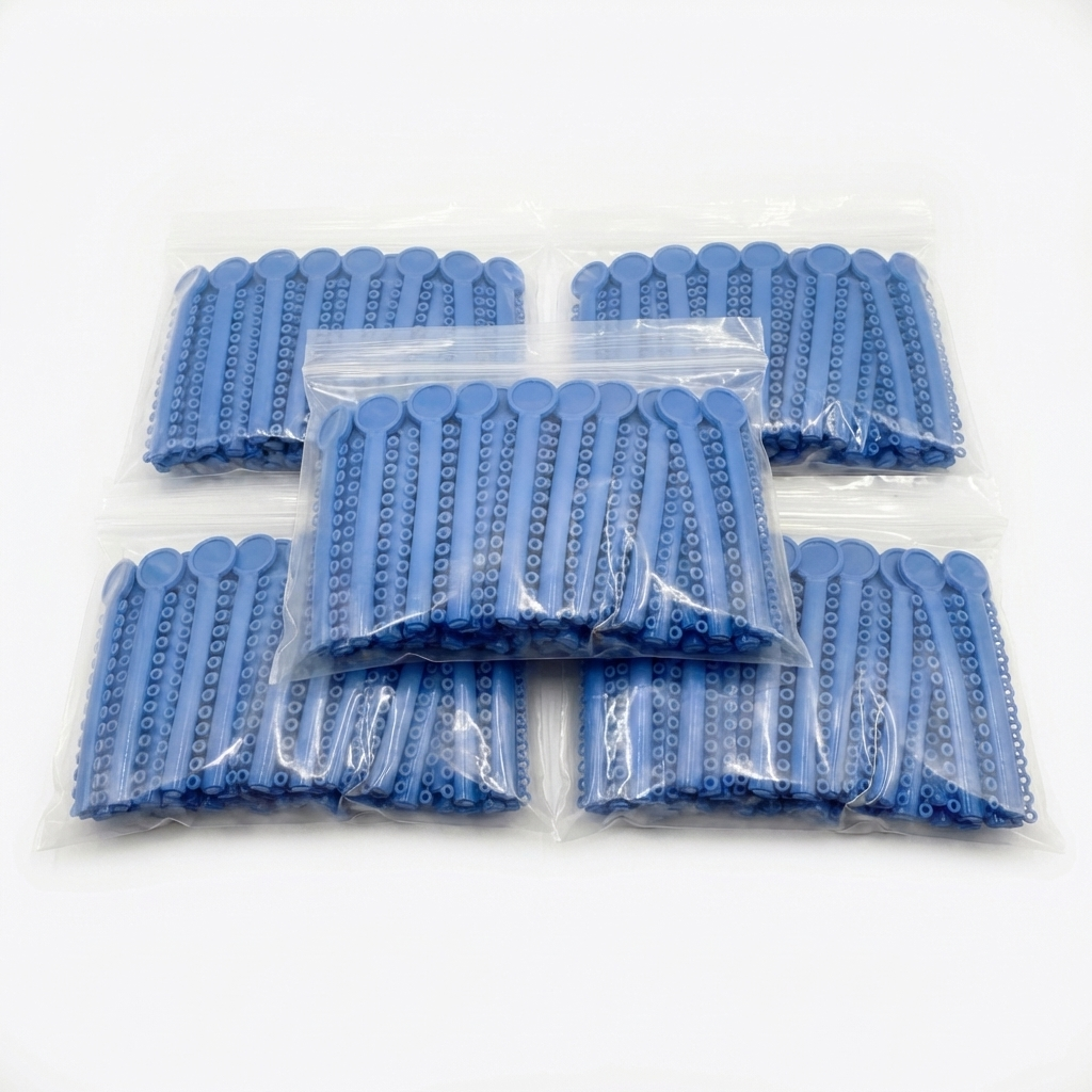 Orthodontic Ligature Ties 1040 pcs – Comfortable, High Elastic, Durable Braces Ties in Gray, Clear, Black, Light Blue & Mixed Colors