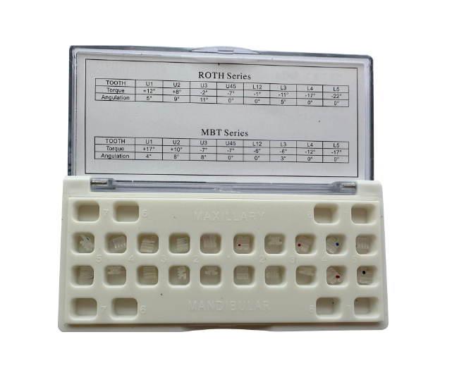 Orthodontic ceramic brackets with package