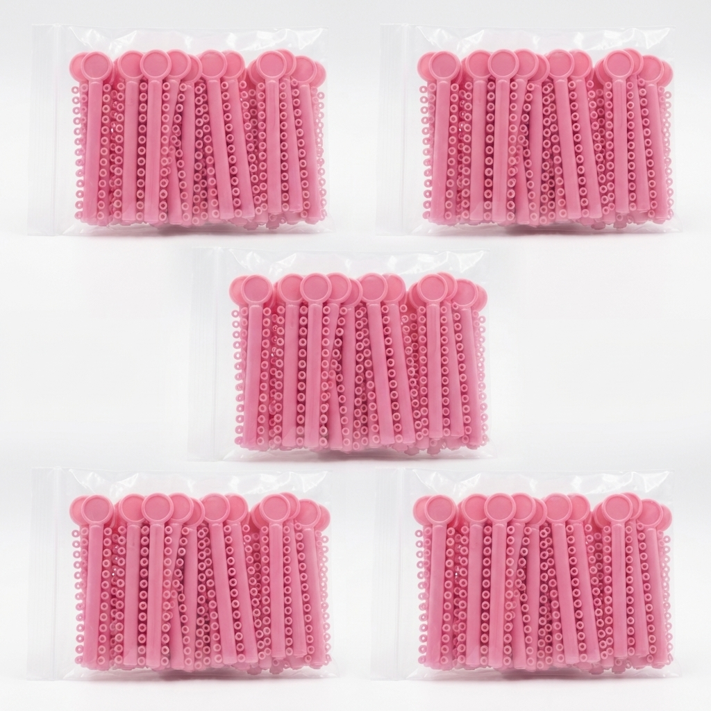 Orthodontic Ligature Ties 1040 pcs – Comfortable, High Elastic, Durable Braces Ties in Gray, Clear, Black, Light Blue & Mixed Colors