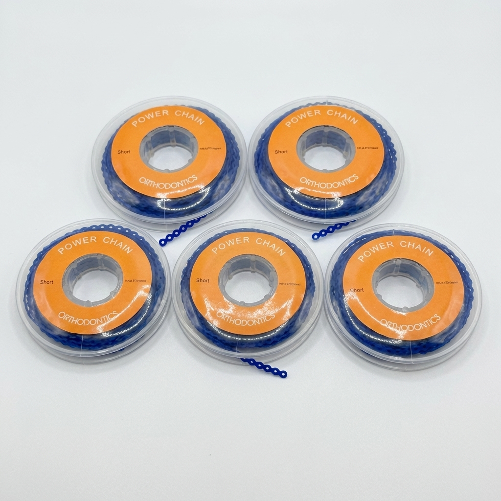 Dental Orthodontic Power Chain – Short & Closed, Multiple Color for Tooth Movement & Space Closure