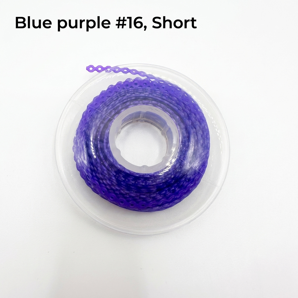 Dental Orthodontic Power Chain – Short & Closed, Multiple Color for Tooth Movement & Space Closure
