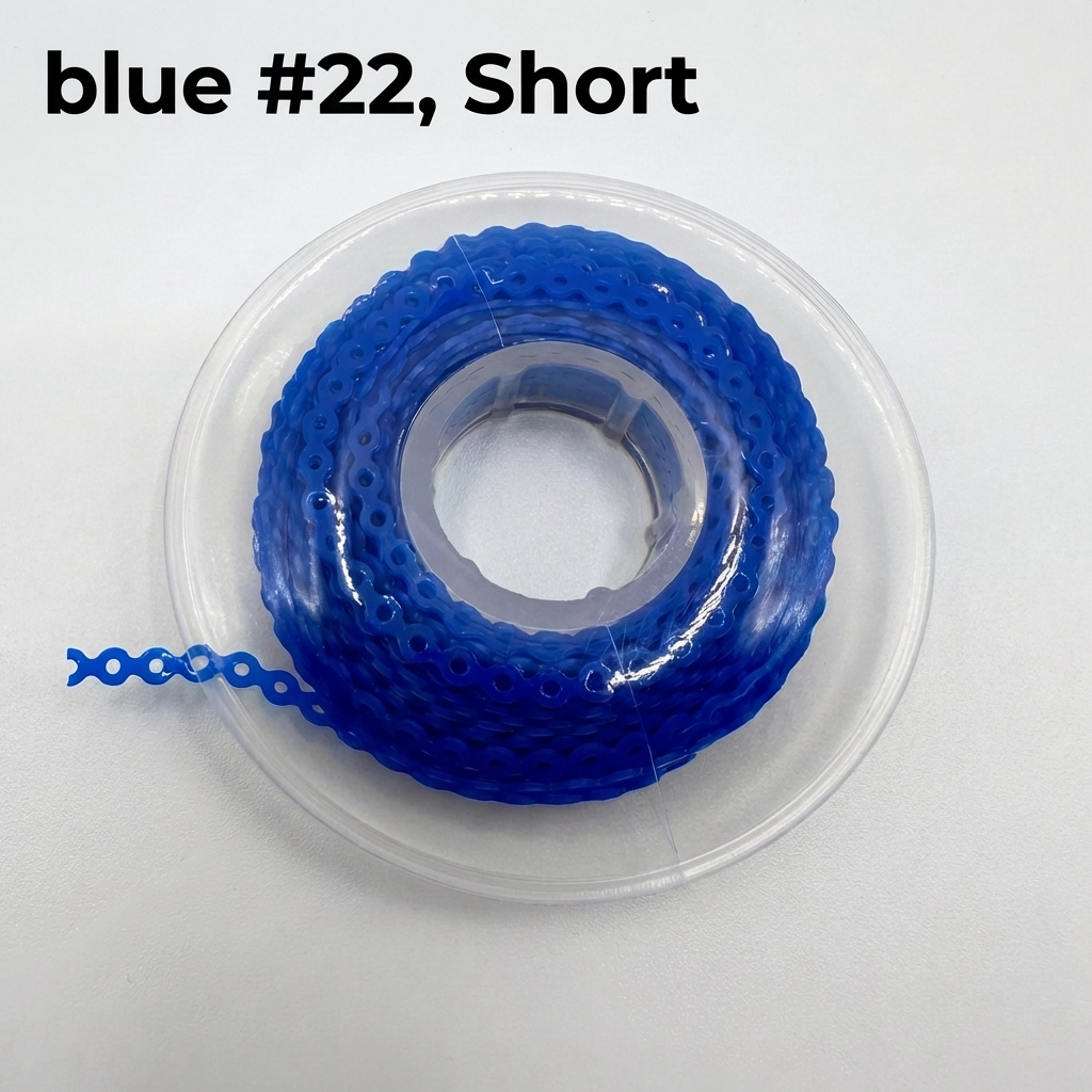 Dental Orthodontic Power Chain – Short & Closed, Multiple Color for Tooth Movement & Space Closure