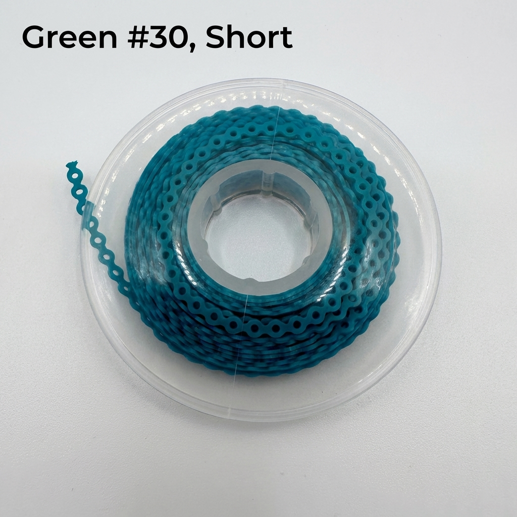 Dental Orthodontic Power Chain – Short & Closed, Multiple Color for Tooth Movement & Space Closure