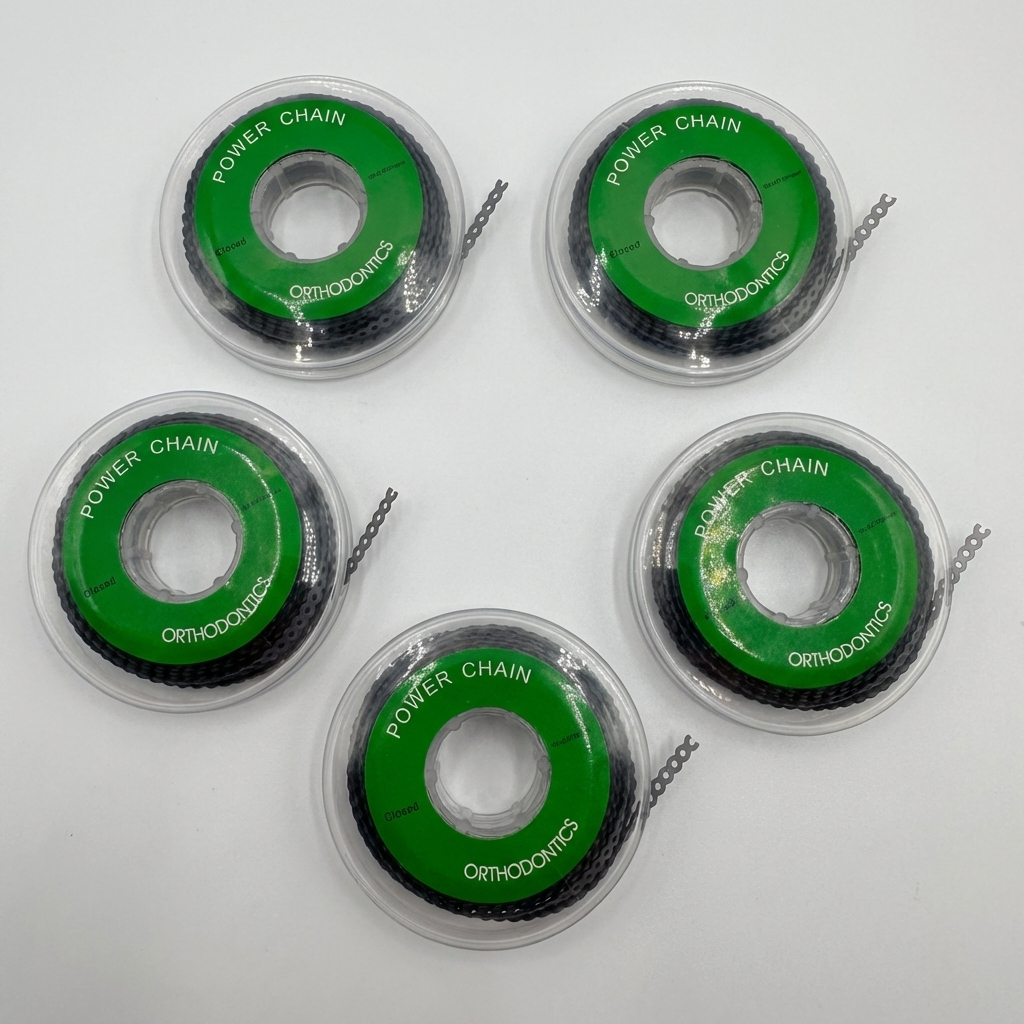 Dental Orthodontic Power Chain – Short & Closed, Multiple Color for Tooth Movement & Space Closure