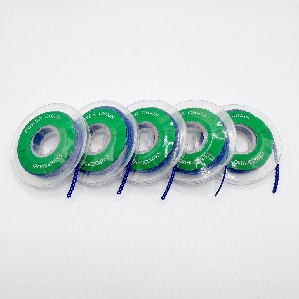 Dental Orthodontic Power Chain – Short & Closed, Multiple Color for Tooth Movement & Space Closure
