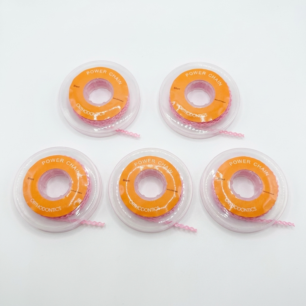 Dental Orthodontic Power Chain – Short & Closed, Multiple Color for Tooth Movement & Space Closure