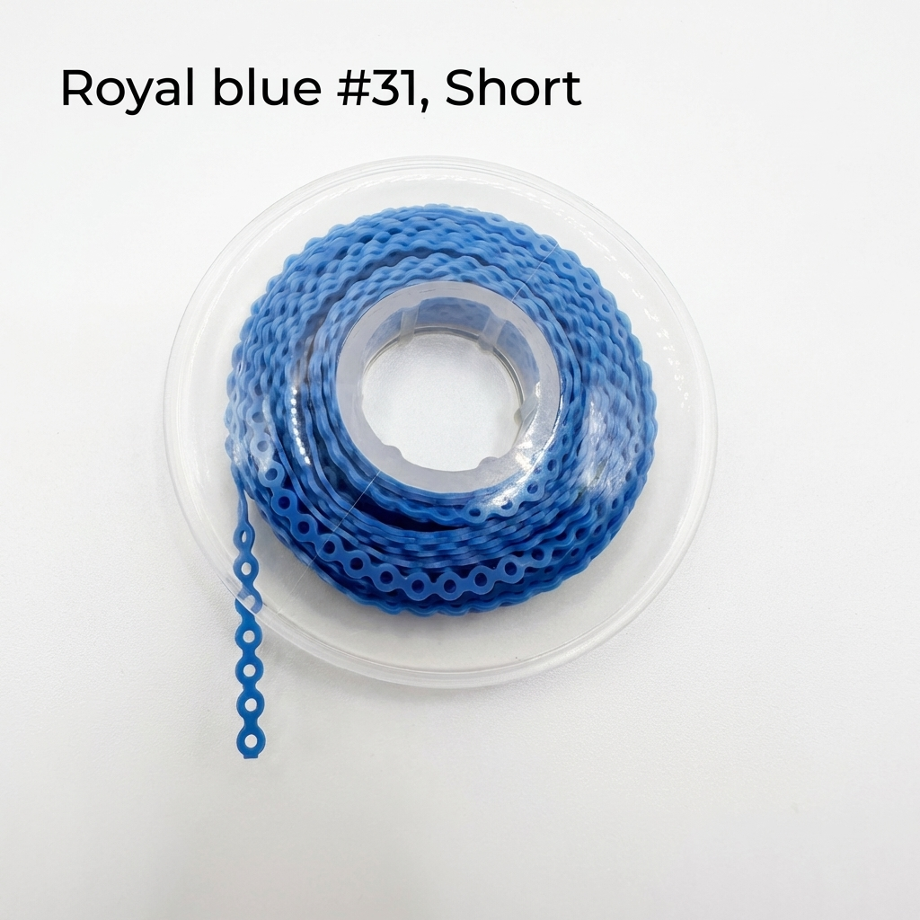 Dental Orthodontic Power Chain – Short & Closed, Multiple Color for Tooth Movement & Space Closure