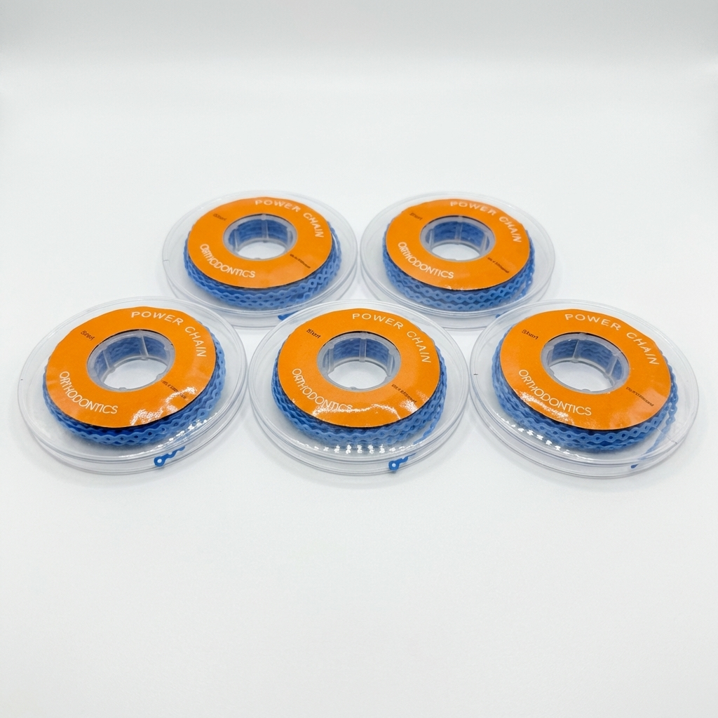 Dental Orthodontic Power Chain – Short & Closed, Multiple Color for Tooth Movement & Space Closure