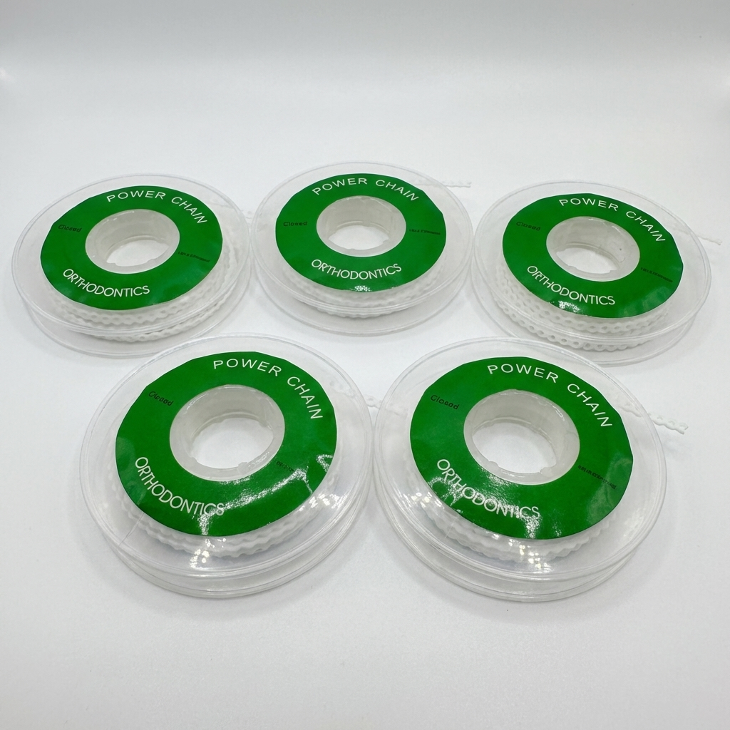 Dental Orthodontic Power Chain – Short & Closed, Multiple Color for Tooth Movement & Space Closure