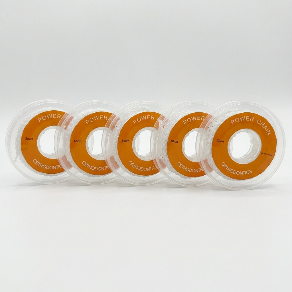 Dental Orthodontic Power Chain – Short & Closed, Multiple Color for Tooth Movement & Space Closure